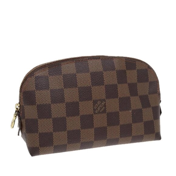 LOUIS VUITTON Damier Ebene Pochette Cosmetic PM Pouch N47516 LV Auth 85176 - Picture 1 of 16